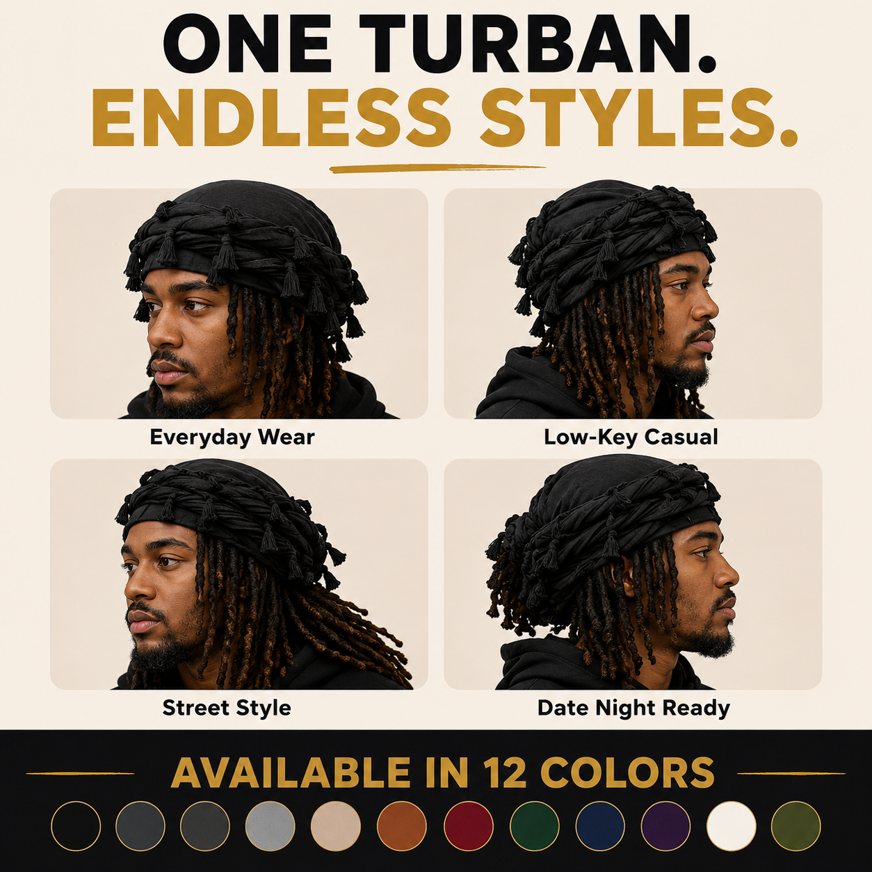 Satin-Lined SilkTwist Turban
