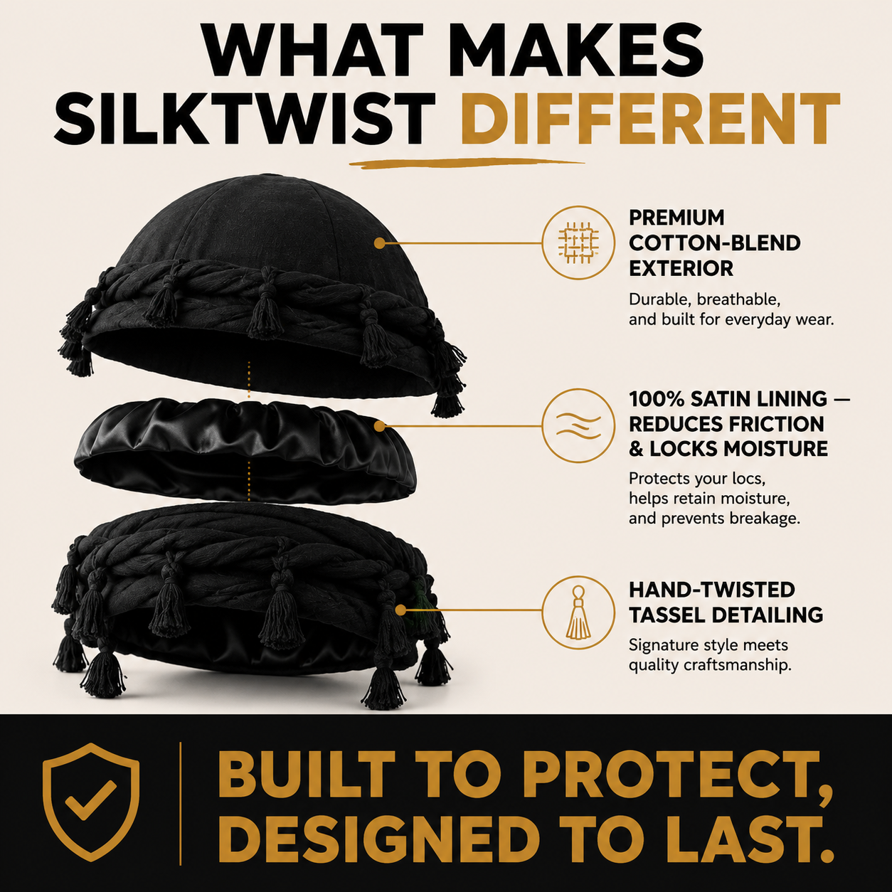 Satin-Lined SilkTwist Turban