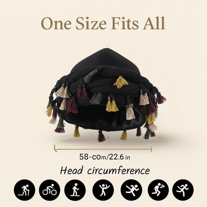 SilkTwist Multi-Tassel Turban